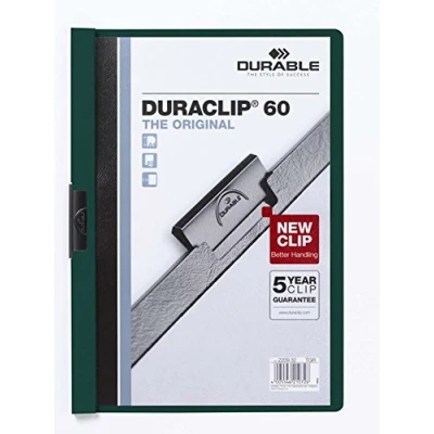 Abbildung von DURABLE Hefter Duraclip 60, mit Klemmfunktion, Format DIN A4, bis 60 Blatt