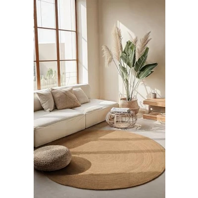 Abbildung von HANSE Home Teppich &quot;Rangpur Jute&quot;, rund, Handgewebt, Jute, Natur, Wohnzimmer, Flur, Klassisch, Boho, Skandi