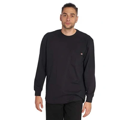 Abbildung von Dickies, Herren, Schweres Langarmshirt mit Tasche, legere Passform, Schwarz, M