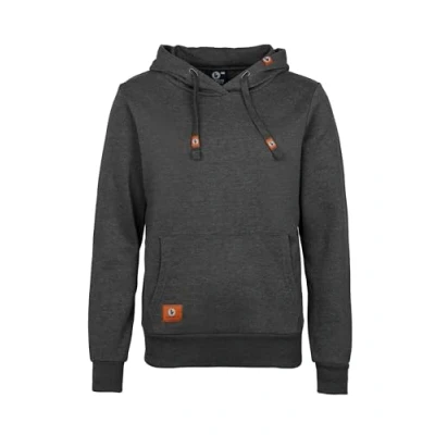 Abbildung von SCHIETWETTER Herren Hoodie Malte, Sweatshirt, Kapuzenpullover, Sweater, Pullover, mit Kängurutasche, unifarben anthrazit 3XL