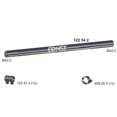 Abbildung von ERNST 122542 Abgasrohr 790 mitte VOLKSWAGEN: GOLF 2, Passat B3/B4 Variant, Jetta 2