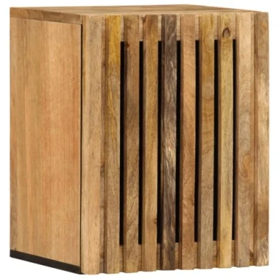 Abbildung von vidaXL Bad Wandschrank, Badschrank mit Stauraum Tür, Hängeschrank für Badezimmer, Badezimmerschrank Badmöbel, Massives Raues Mangoholz