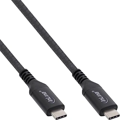 Abbildung von InLine® USB4 Kabel, USB Typ C Stecker/Stecker, schwarz, 1m