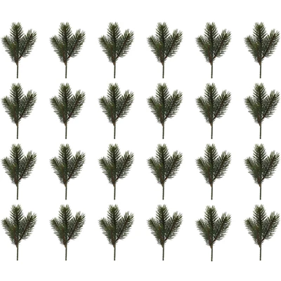Abbildung von Creativ green Winterliche Kunstpflanze &quot;Weihnachtsdeko&quot;, Zweig benadelt, 24 Stück im Set