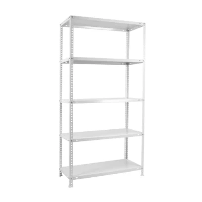 Abbildung von SimonRack Schwerlastregal, Lagerregal, 200x100x50 Metallregal, Kellerregal, Biegestelle 100 kg, 5 Fachböden, Weiss Comfort