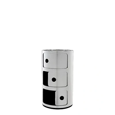 Abbildung von Kartell Componibili, 3 Elements, Verchromt, Runde Basis