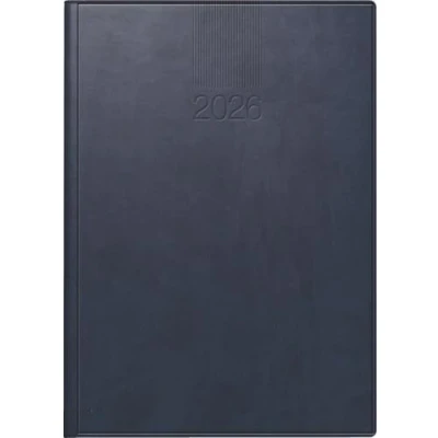 Abbildung von Rido Buchkalender Roma 1 14,2x20cm Tag/Seite Kunstleder blau 2026
