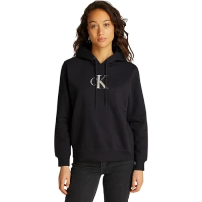 Abbildung von Calvin Klein Jeans Gradient Hoodie Sweatshirt, Damen, Größe: Large, Black