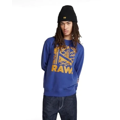 Abbildung von G Star RAW Men&#039;s Sweats Construction r sw, Blau (radar blue D24678 D562 1474), M