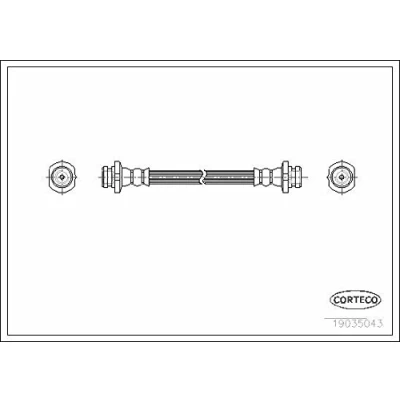 Abbildung von CORTECO 19035043 Bremsschläuche Hinterachse 230 NISSAN: MICRA 2