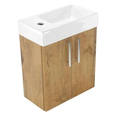 Abbildung von paplinskimoebel Kleiner Schrank 20 cm tief waschbeckenunterschrank hängend mit waschbecken 41 x 50 22 cm, hängeschrank Badezimmer möbel, wc Schrank, badezimmerschrank für gäste