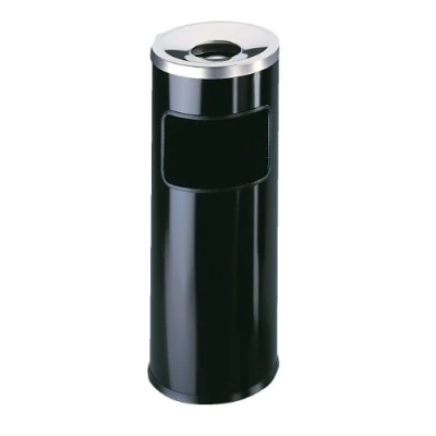 Abbildung von Durable Papierkorb Safe mit Ascher und Flammenlöschkopf, rund, schwarz, 333201