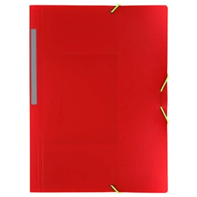 Abbildung von Grafoplás 04801251 Mappe Folio Rot, Polypropylen, mit Gummibändern 3 Klappen