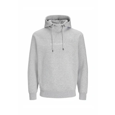 Abbildung von Jack &amp; Jones Gedruckt Kapuzenpullover, Herren, Größe: Small, Light grey melange