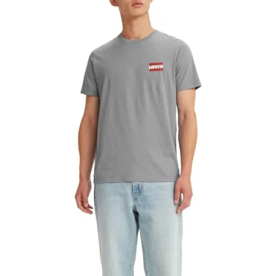 Abbildung von Levi&#039;s Crewneck Graphic TEE 2 PACK Tshirt basic, Herren, Größe: Medium, Grey/white