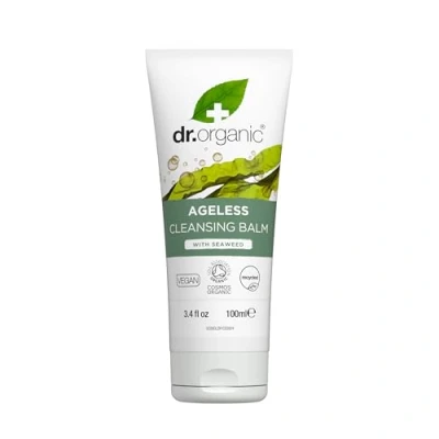 Abbildung von Dr Organic Ageless Cleansing Balm with Seaweed, Moisturising, Fine Lines, Wrinkles, Natural, Vegan, Cruelty Free, Paraben &amp; SLS Recycled Recyclable, Certified Organic, 100ml