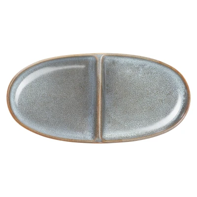 Abbildung von ASA SAISONS Aperitifteller 2 geteilt oval denim