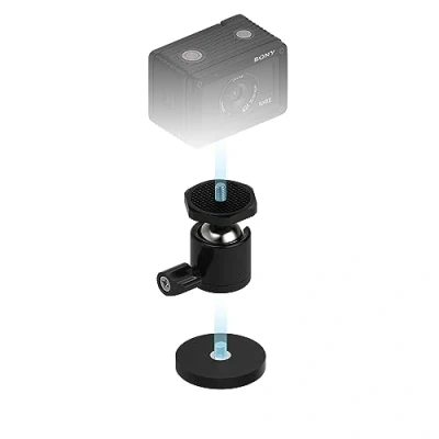 Abbildung von Sabrent Kamera Magnethalter 43mm 13KG mit 360 Grad drehbarem Kugelkopf, und 1/4 Schraubengewinde, Kamerahalterung für Blink Actioncam DSLR GoPro usw. (CS MG43)