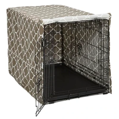 Abbildung von MidWest Homes for Pets CVR36T BR Hundebox Abdeckung, Stoff mit Teflonschutz, Sichtschutz für 91 cm lange Hundeboxen von und New World, maschinenwaschbar trocknergeeignet, braun