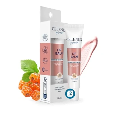 Abbildung von Celenes by Sweden Intensiv Feuchtigkeitsspendender Lippenbalsam mit Moltebeere, 10 ml (2er Pack) Nährende, getönte Lippenpflege für alle Hauttypen