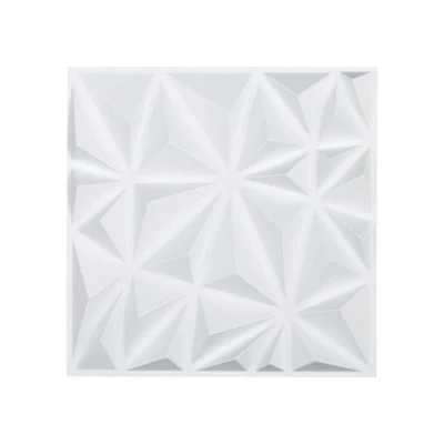 Abbildung von VEVOR 3D Wandpaneele 33er Set 30x30cm PVC Wandverkleidung Wanddeko Diamantweiß