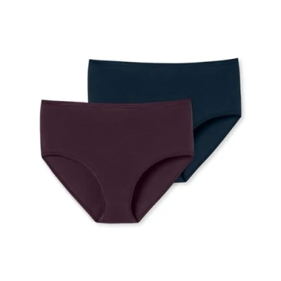 Abbildung von Schiesser 2PACK Slip, Damen, Größe: 38, Dunkelblau pflaume