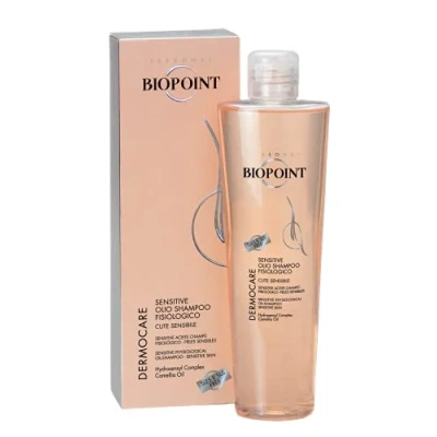 Abbildung von Biopoint Dermocare Sensitive Physiologisches Shampoo für empfindliche Haut, beruhigende und schützende Wirkung, reinigt sanft das Haar lindert Juckreiz Reizungen, 200 ml