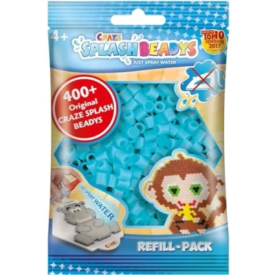 Abbildung von CRAZE SPLASH BEADYS Refill Pack Ersatzperlen hellblau light blue Bastelperlen Nachfüllset Bügelperlen ohne Bügeln 11669