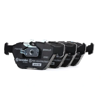 Abbildung von BREMBO P 06 043X Bremsbelagsatz für Verschleißwarnanzeiger vorbereitet ohne Zubehör BMW: Z4 Coupe, X3, 3 Cabrio, ROVER: 75, 75 Tourer, MG: ZT T Kombi