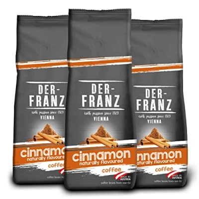 Abbildung von Der Franz Kaffee, aromatisiert mit Zimt, Arabica und Robusta Kaffeebohnen, 3 x 500 g