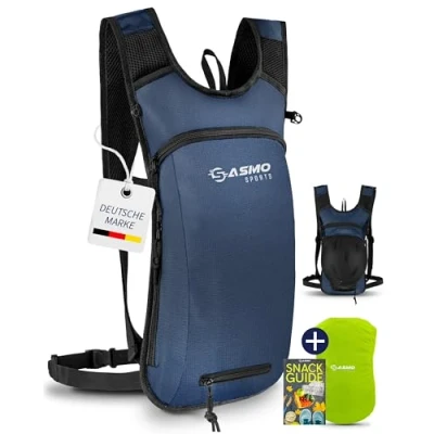 Abbildung von SASMO® Fahrradrucksack klein mit Thermofach &amp; Helmnetz MTB Rucksack Ultraleicht 350g / 6L Fahrrad inkl. Regenschutz Herren Damen