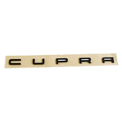 Abbildung von Original Seat Leon (5F) Cupra Schriftzug hinten Heckklappe Tuning Emblem, schwarz glänzend