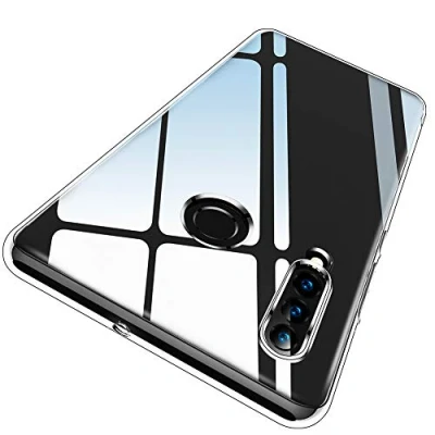 Abbildung von Ruayia Schutzhülle für Huawei P30 Lite / XL, transparent, ultradünn, aus weichem TPU Silikon, ultra leicht, 6,15 Zoll Transparent