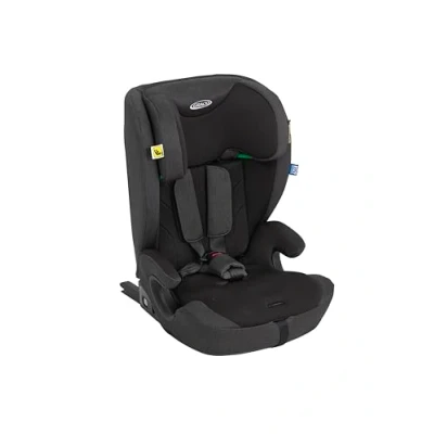Abbildung von Graco Energi™ i Size R129 Kindersitz, Autositz vorwärtsgerichtet ab 15 Monaten bis ca. 12 Jahre (76 150 cm), 5 Punkt Gurtsystem, ISOFIX und Tether, Installation mit Fahrzeuggurt, schwarz, Midnight