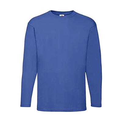Abbildung von Fruit of the Loom Langarm Shirt &#039;Value Weight LS&#039; / Blau, XL