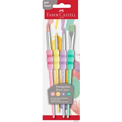 Abbildung von FABER CASTELL 481620 Pinsel Set mit Softgriffstück, 4er