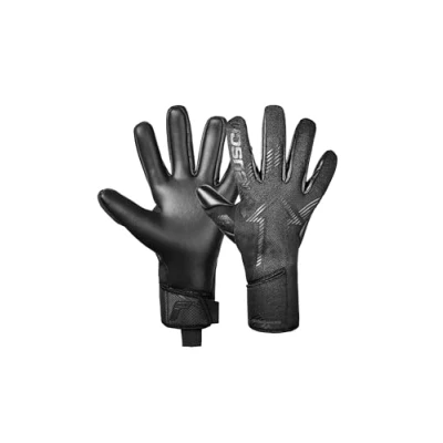 Abbildung von Reusch Fastgrip Duo griffige Torwarthandschuhe Herren und Frauen FuÃŸballhandschuhe für Erwachsene geeignet alle Wetterbedingungen Spielfeldoberflächen, schwarz, 9