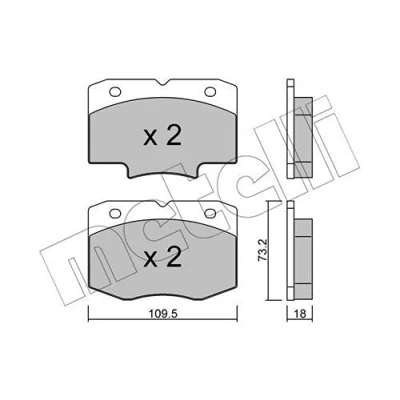 Abbildung von metelligroup 22 0926 0 Made in Italy Bremsbeläge