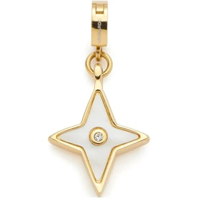 Abbildung von JEWELS BY LEONARDO Anhänger Clip &amp; Mix Stina, Ketten aus goldfarbenem Edelstahl, sternförmiger Perlmutt und kleiner Zirkonia Stein, Schmuck Geschenk für Frauen, 024428