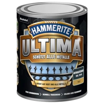 Abbildung von HAMMERITE METALLSCHUTZLACK ULTIMA MATT ANTHRAZITGRAU RAL7016 750ml