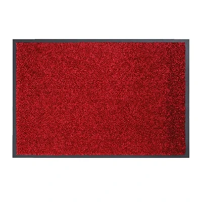 Abbildung von Astra strapazierfähige Schmutzfangmatte Perle rutschfeste Türmatte Fußmatten für den Innenbereich Eingangsmatten Vorleger (rot, 60x80cm)