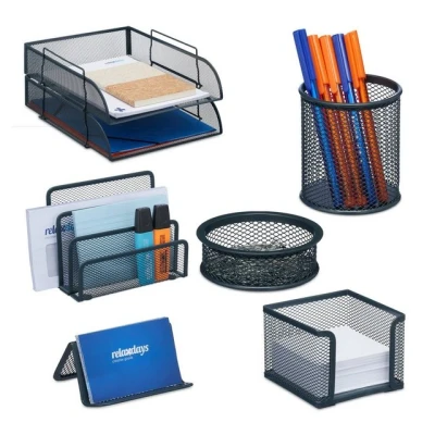 Abbildung von relaxdays Schreibtischaufsatz 7 teiliges Schreibtisch Organizer Set
