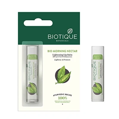 Abbildung von Bio Morning Nectar Lightening LIP Balm SPF 30 Size 5gm by Biotique