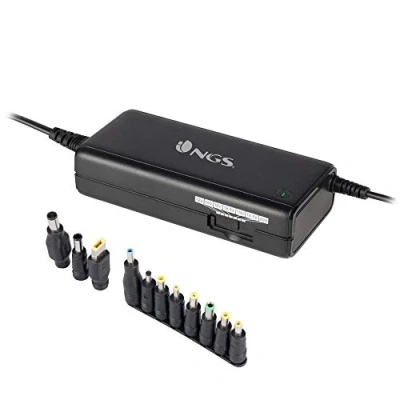 Abbildung von NGS BAN Manuelles 90W Universal Laptop Ladegerät, Ladegerät mit 11 Adaptern, kompatibel HP, Dell, Asus, Lenovo, Acer