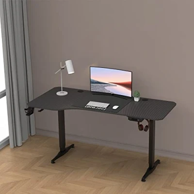 Abbildung von pro.tec Schreibtisch, »Oxnard« Höhenverstellbarer Schreibtisch 160x75cm Schwarz