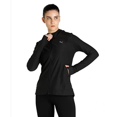 Abbildung von Puma Train Cloudspun Fullzip Sweatjacke, Damen, Größe: Large, Black