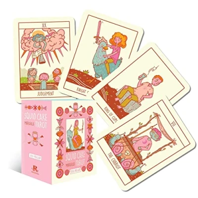Abbildung von Squid Cake Marseille Tarot: 78 Gilded Cards and 184 page Guidebook