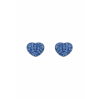 Abbildung von Amor Ohrstecker 925 Sterling Silber Damen Ohrschmuck, mit Kristall synth., 0,8 cm, Herz, Kommt in Schmuck Geschenk Box, 2039218