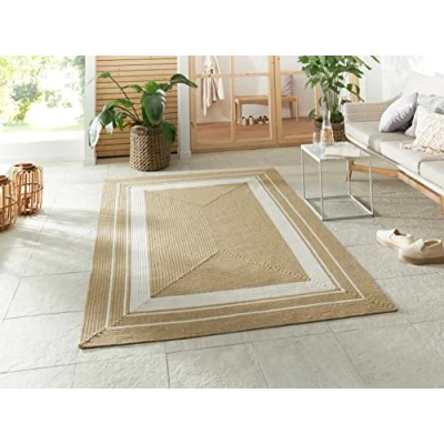 Abbildung von NORTHRUGS Teppich &quot;Trenzado&quot;, rechteckig, In &amp; Outdoor, Handmade Look, Gewebt, Wetterfest, Balkon, Wohnzimmer