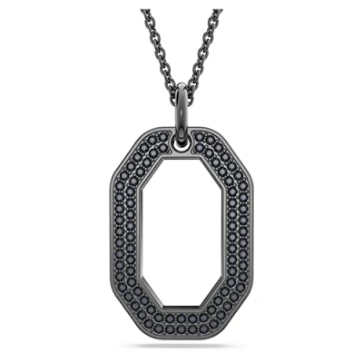 Abbildung von Swarovski DEXTERA, Octagon SHAPE, Ruthenium Plated Anhänger, Damen, Größe: One Size, Black